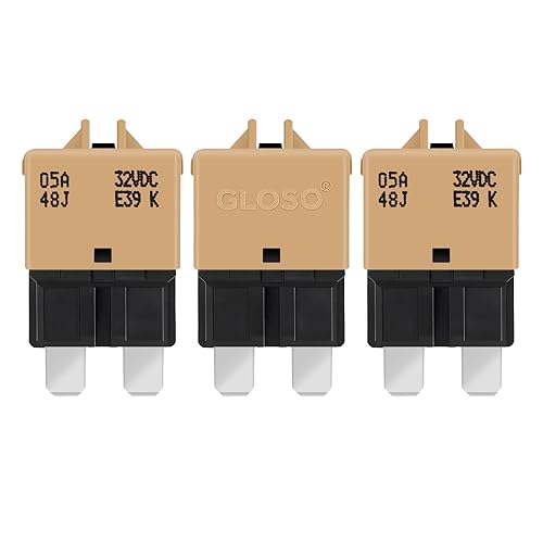 Miniatura 10 de GLOSO Fusible de hoja de disyuntor E39 (T3) Fusible de reinicio manual para automóvil, camión, RV, automotriz, barco marino, motor de arrastre y