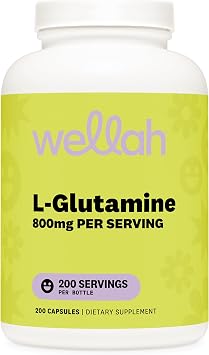 Wellah L-Glutamine for Women 800mg 200 Capsules | Animo Acid Supplement