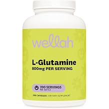 Wellah L-Glutamine Supplement for Women 800mg 200 Capsules - Animo Acid Supplement