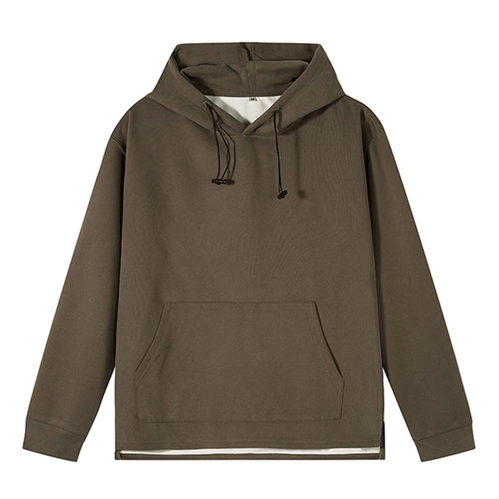 Amazon.com: Cambkatl Men's Split Hem Hoodies Solid Color