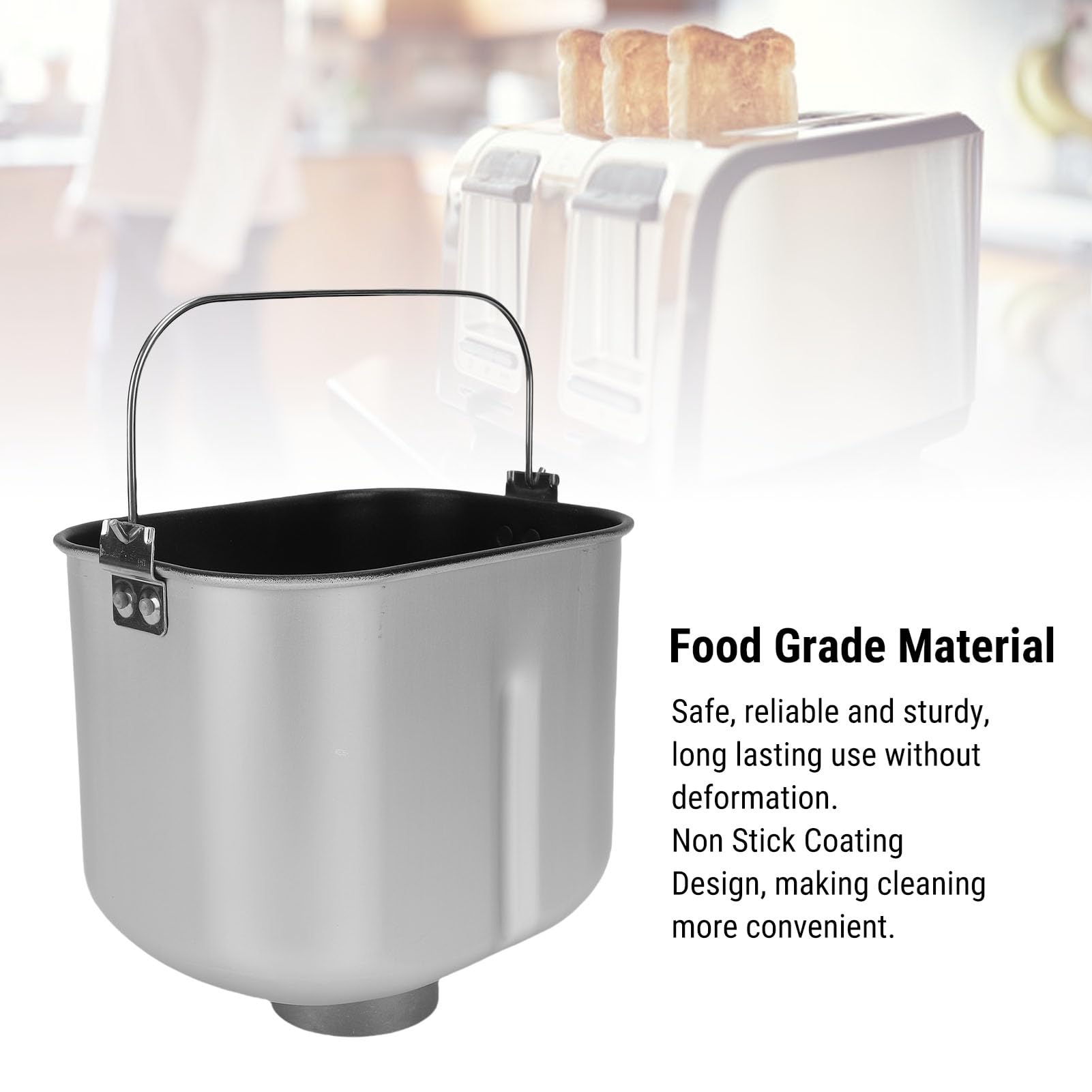 Fdit Secchio Miscelatore per Macchina del Pane per Morphy Richards Rivestimento Antiaderente per Un'efficiente Preparazione Dell'impasto 1 unità (Stile corto)