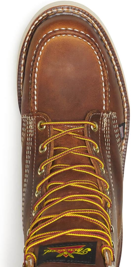 Thorogood American Heritage 8” Moc Toe Work Boots for Men Made with Full-Grain Leather, Soft Toe, Slip-Resistant Wedge Outsole and Comfort Footbed; EH Rated - Image 6