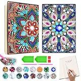 Micaracy Craft Kits for Kids Age 6-8-9-10, Presents for 5 7 11 12 Year Old Girls Notebook Diamond Art Painting Kit Arts and Crafts for Kids Toys for 5-10 Year Old Girl Gifts Diary (2 pcs)
