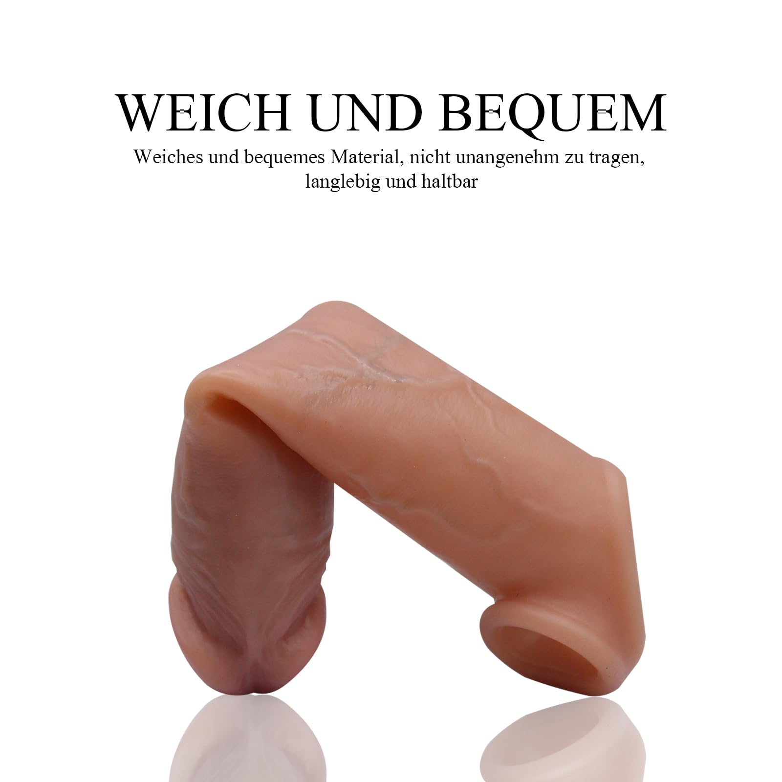 BDSMAGE manicotto per pene per estensione del pene, manicotto per pene da 21 cm in silicone giocattolo erotico per uomini polsini per pene set di giocattoli sessuali per uomini