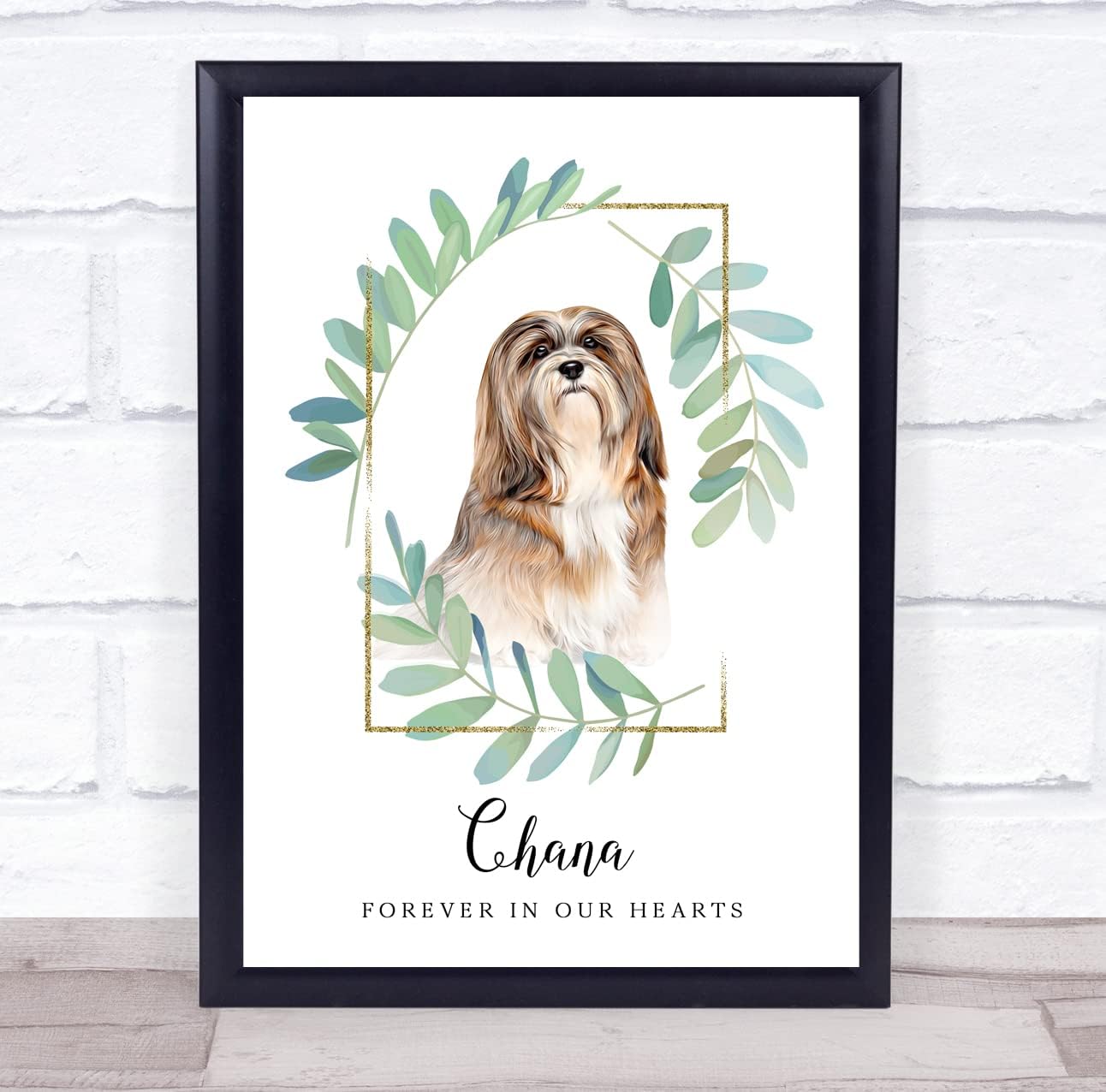 Lhasa Apso Memorial Forever in Our Hearts Dog Pet Personalized Gift Print