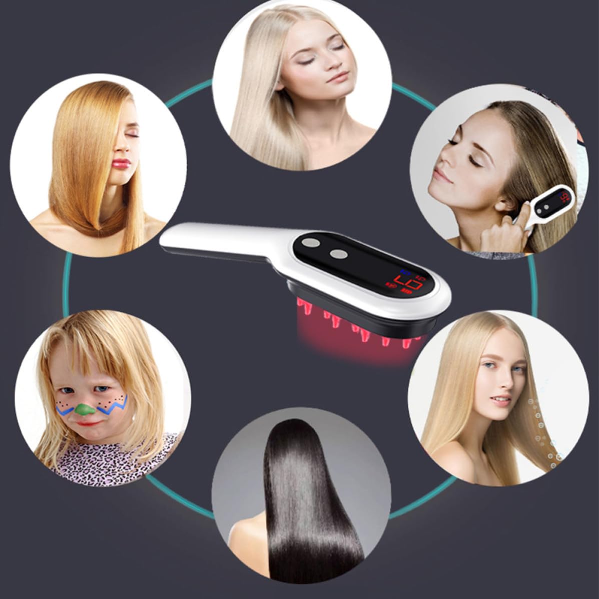 USHOBE Masajeador de Cabello Eléctrico Diseño Ergonómico y Material Abs para Promover la Relajación y Cuidado del Cuero Cabelludo