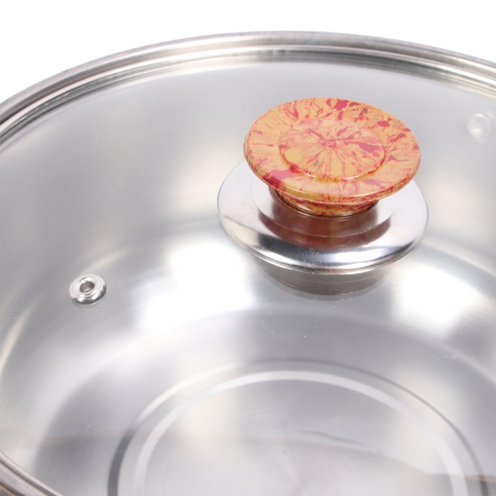 Nikou Żeliwny wok 20 cm, patelnia z 2 uchwytami z drewnianą pokrywką, niepowlekana płaska podstawa do smażenia, grilla, gotowania na parze, azjatyckich chińskich, zestaw naczyń kuchennych
