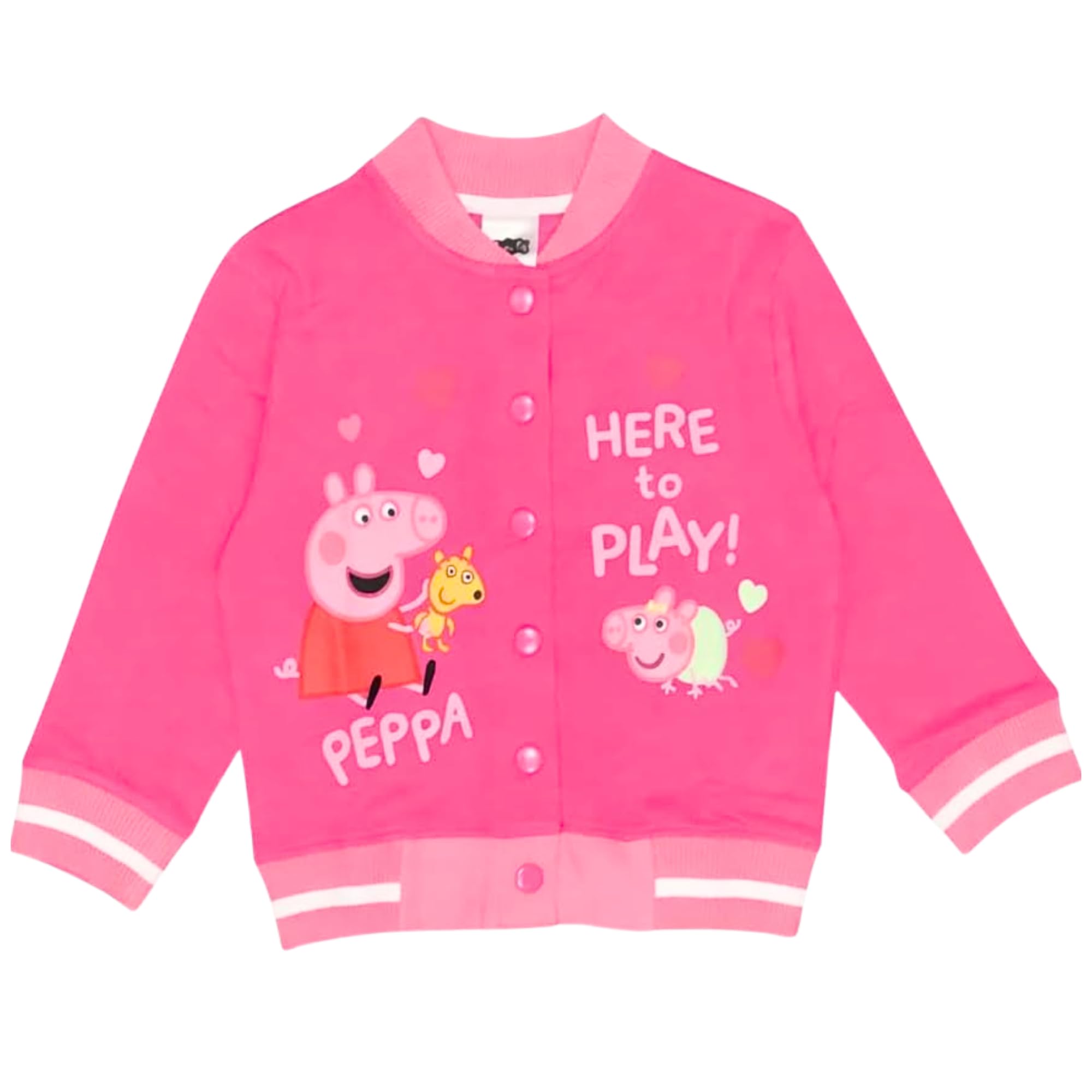 Peppa Pig Veste Fille Blouson Enfant Bomber Rose Veste Légère Coupe Baseball Manteau Enfant 12 Mois à 8 Ans
