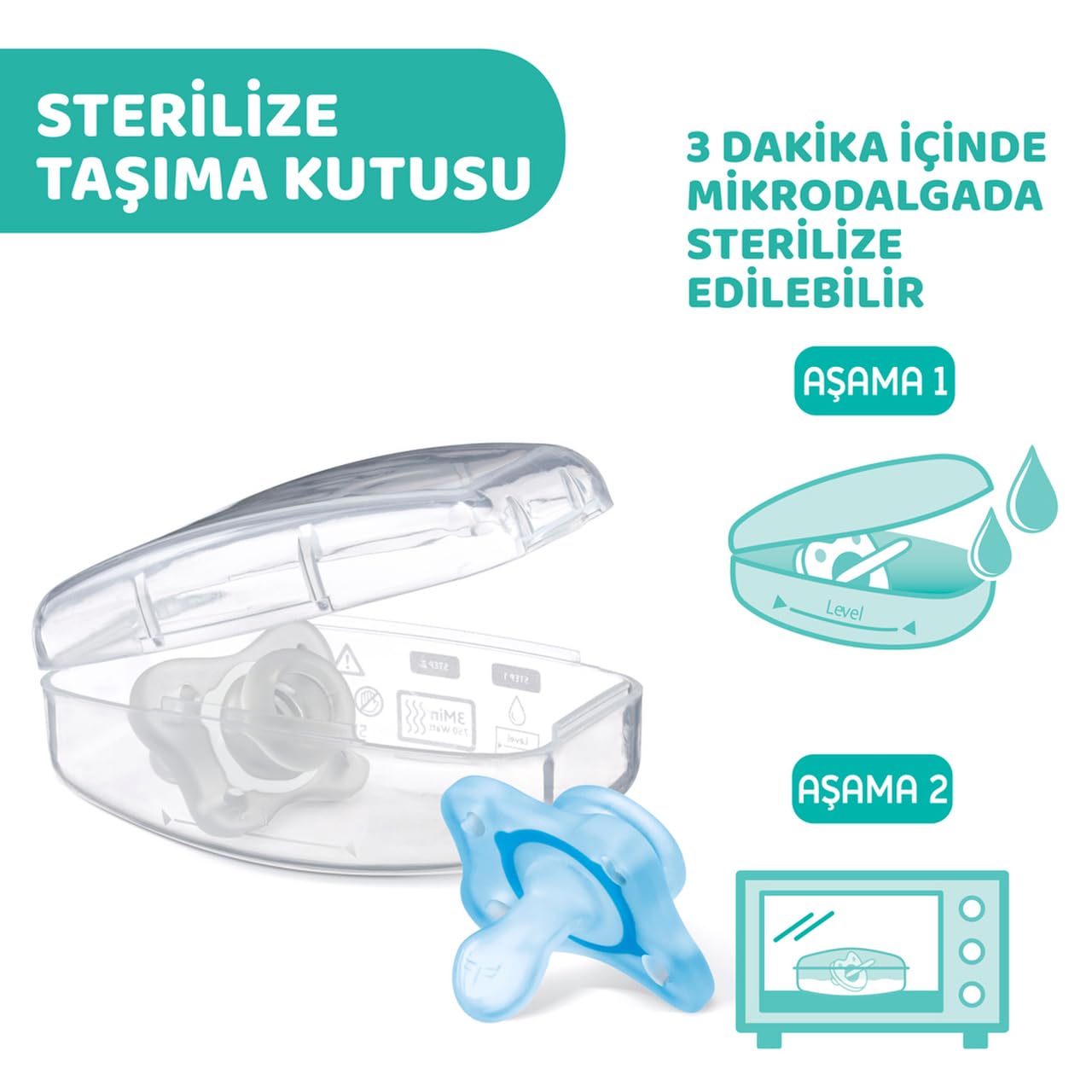 Chicco PERFECT 5 Biberon Anticolica 150 ml, Biberon Flusso Lento 0 Mesi+ con Tettarella in Morbido Silicone e Ciuccio in Silicone 0-2 Mesi incluso al suo interno, Idea regalo