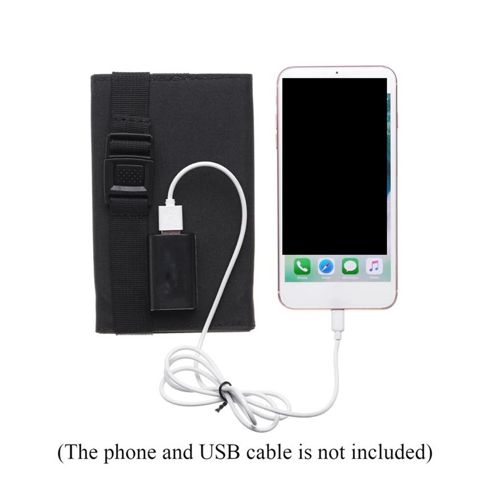 Panneau Solaire, 2 0W USB Les cellules portables du chargeur de panneau solaire facturent(Zwart)