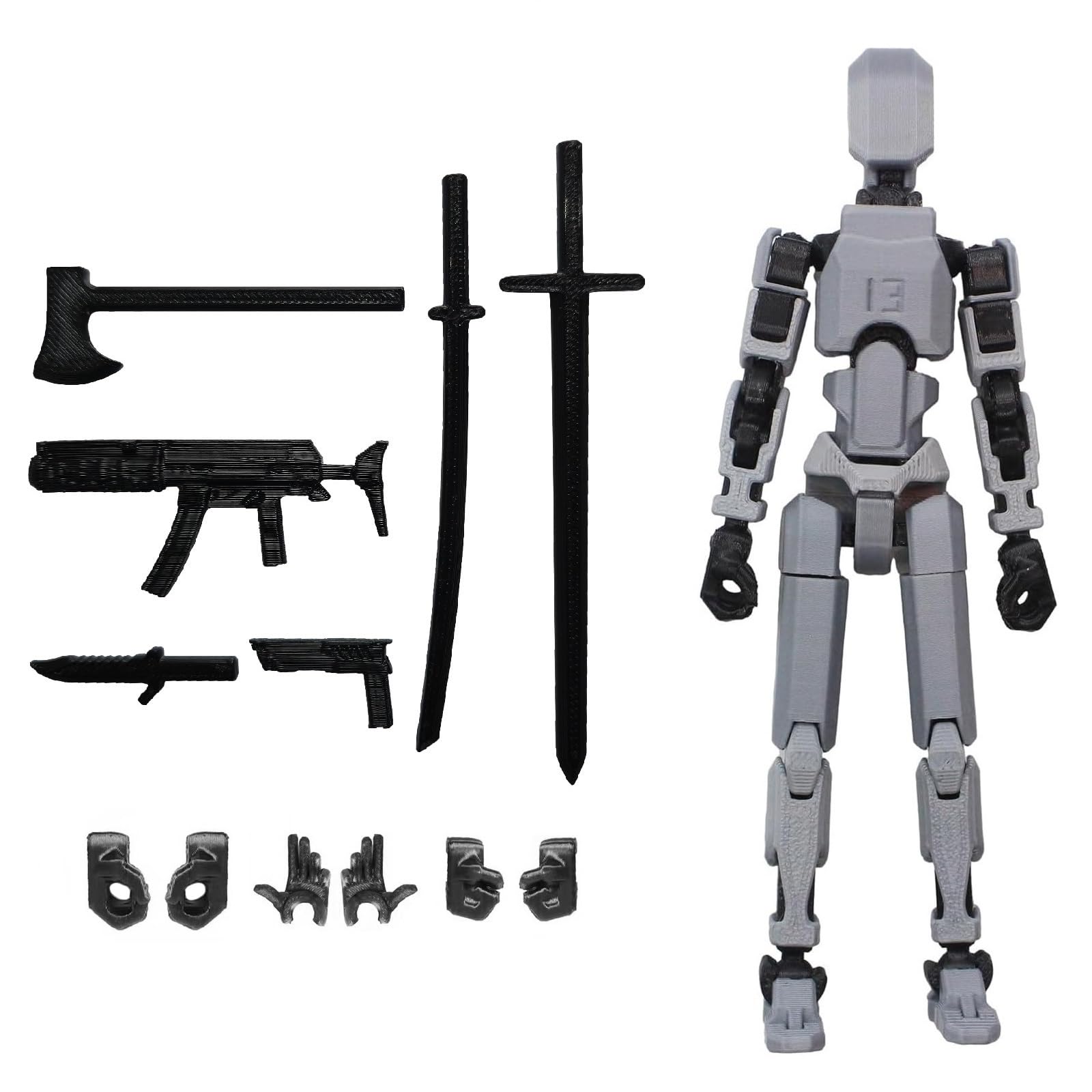 Assembly Completed T13 Action Figure, Titan 13 3D Printed Action Figure, 3D Printed Titan13, Assembled Dummy 13 Lucky 13 Toy Figure