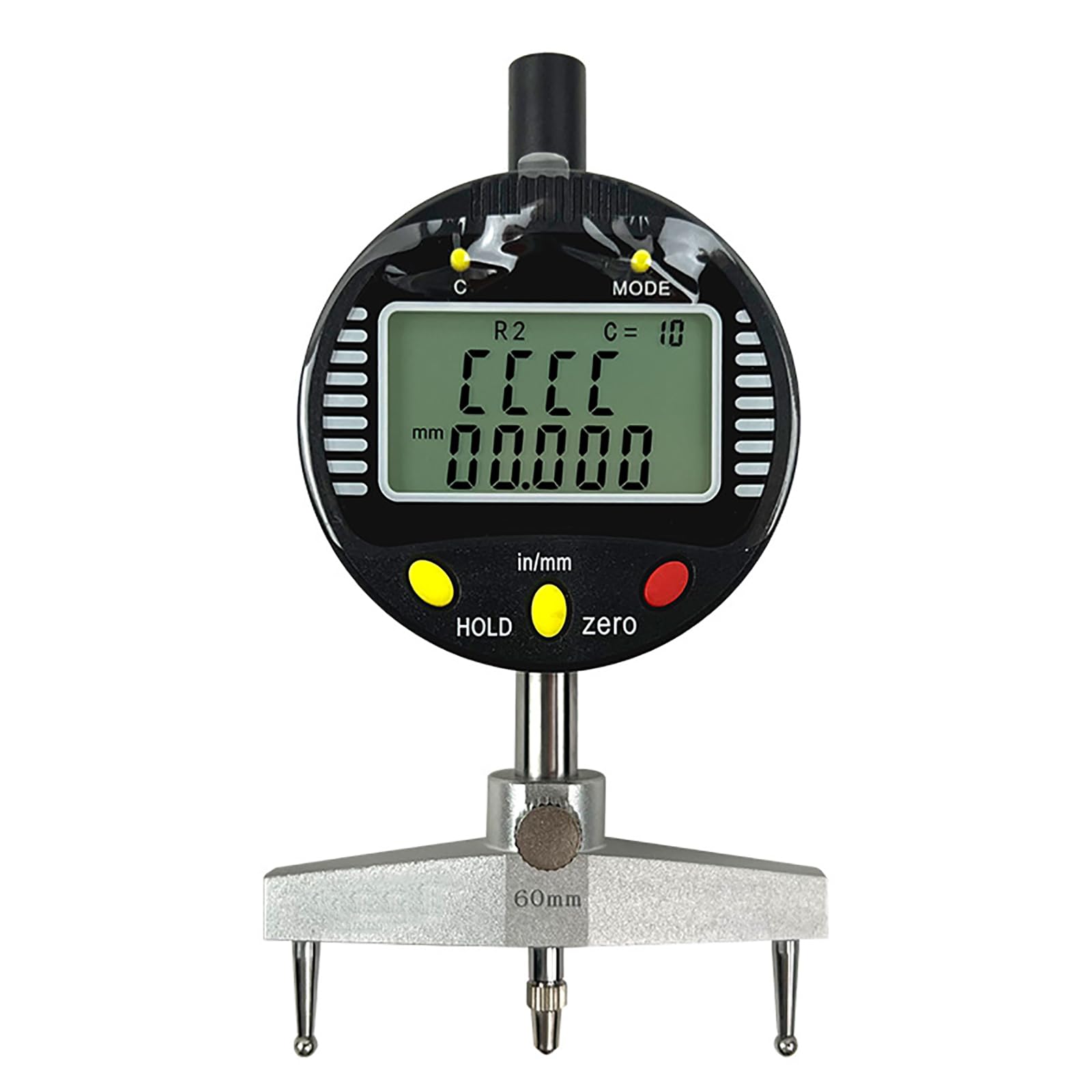 Digitales Radiusmessgerät, elektronisches Messwerkzeug für Radius 0,5 cm - 69,8 cm (5 mm-700 mm), mit austauschbaren Backen 10 mm/20 mm/30 mm/60 mm/100 mm für genaue Messungen