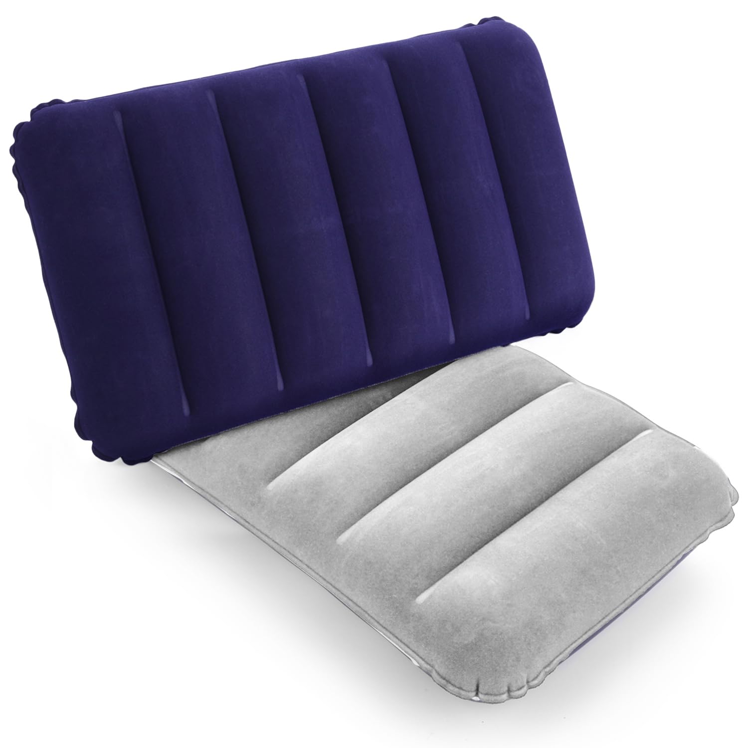 Lot 3 Oreillers Gonflables Flocés Ultralégers - Imperméables & Compacts Pour Voyage Camping Plage