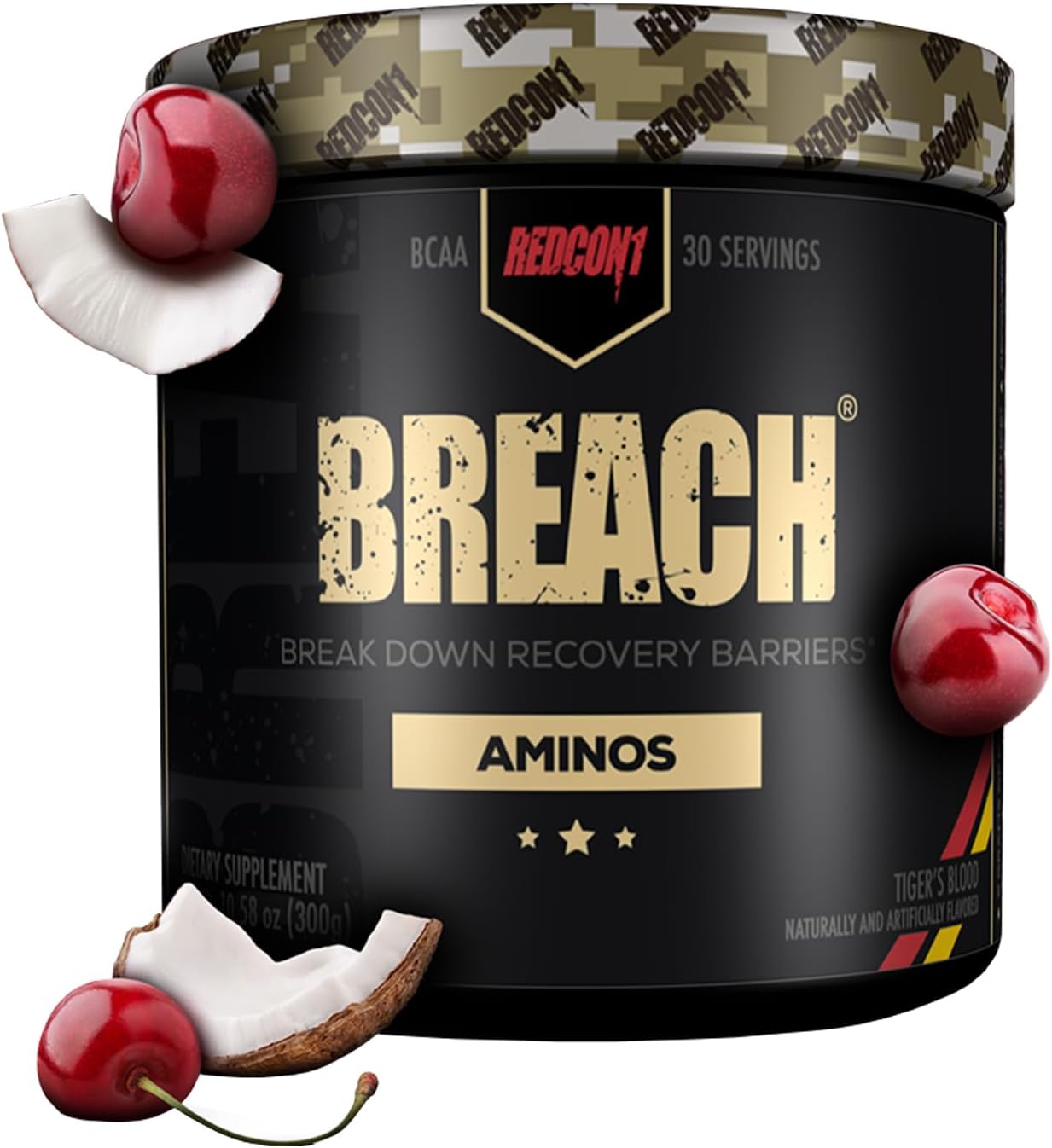 - Breach BCAAs (30 Servings) - Amino Acids, 2:1:1 BCAA Ratio, Increase Recovery, Caffeine Free, Strength and Endurance Support (Tigers Blood)