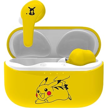 OTL Technologies Bluetooth Headphones V5.0 for Children Pokemon Pikachu with Charging Box Yellow One Size