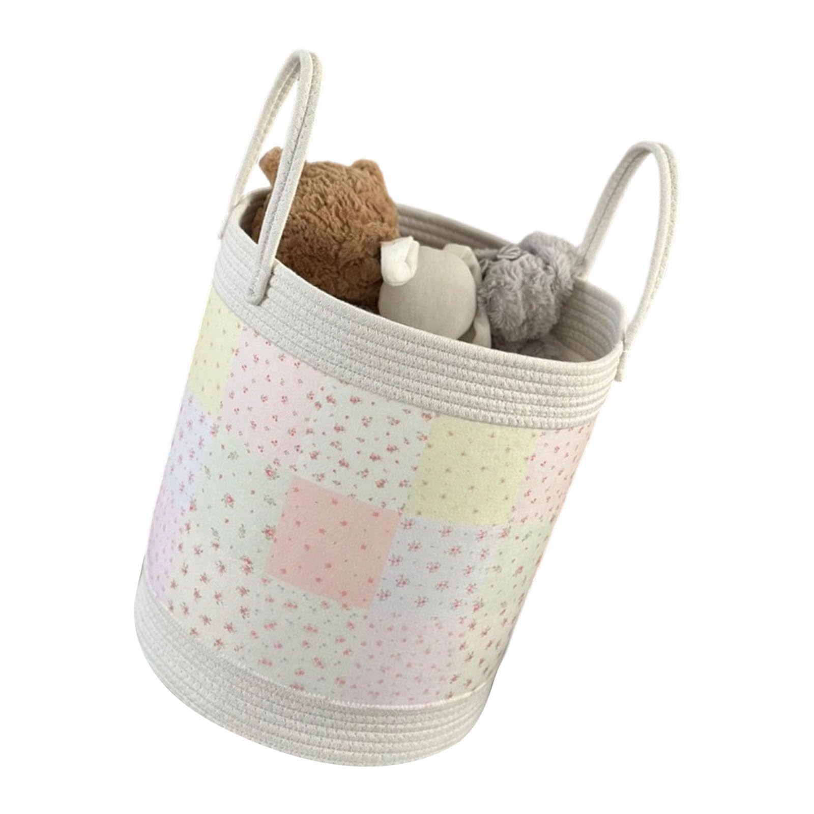 Attractive Fabric Clothes Bin with Reinforced Frame for Dorm Apartment or Nursery Organization Lovely Dirty Clothes Bin