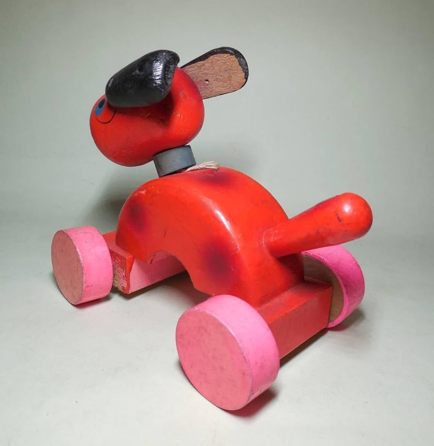 木製 手押し そり 昭和レトロ オレンジ1 曲げ木 犬ぞり 犬そり