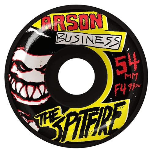 Spitfire Skateboard Wheels 54Mm F4 99A Arson Business Classic Black #TOP25
