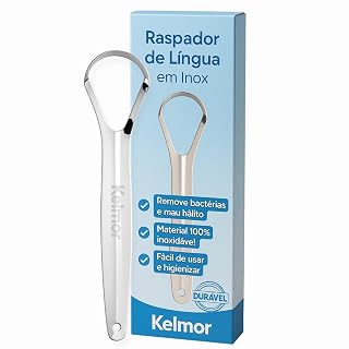 KELMOR Raspador de Língua Inox Cirúrgico