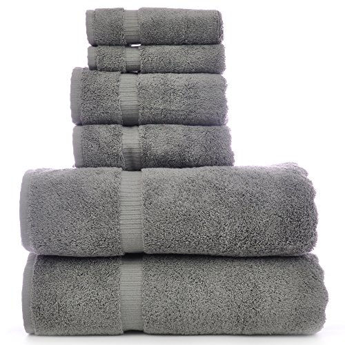Chakir Turkish Linens Dobby Border Luxury Hotel & Spa Turkish Cotton Bath Bundle