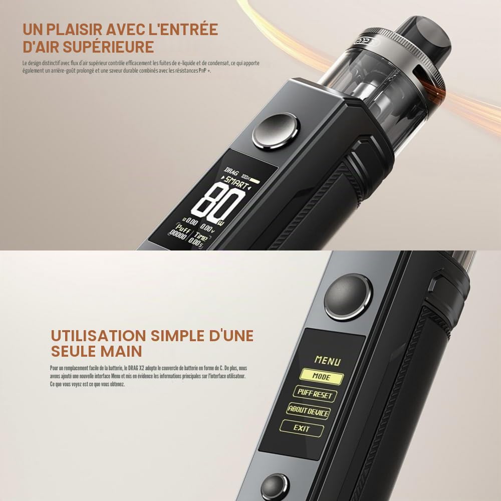 voopoo drag x battery 18650 VOO'POO X2 Kit 80W Vape (Battery Excluded) 5ml PnP Pod Cartridge with PnP X Coil 0.15Ω/0.3Ω DTL Vape Origin (White Pearl) Flavour:Fcuking Fab - Kit vicky raz vape flavor sleep ritual