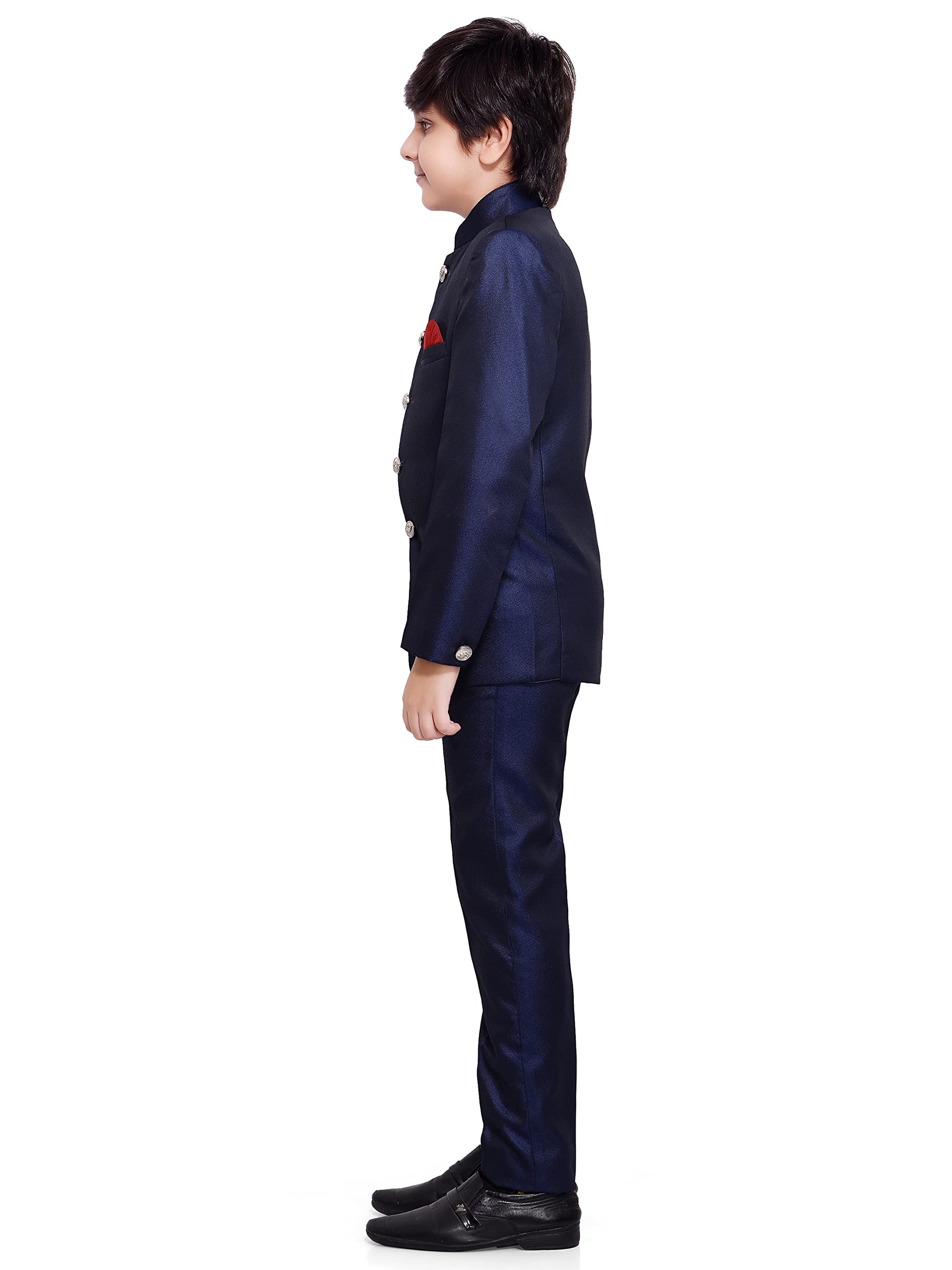 Jeetethnics Boys Navy Blue Jodhpuri Coat with Trousers (7502)