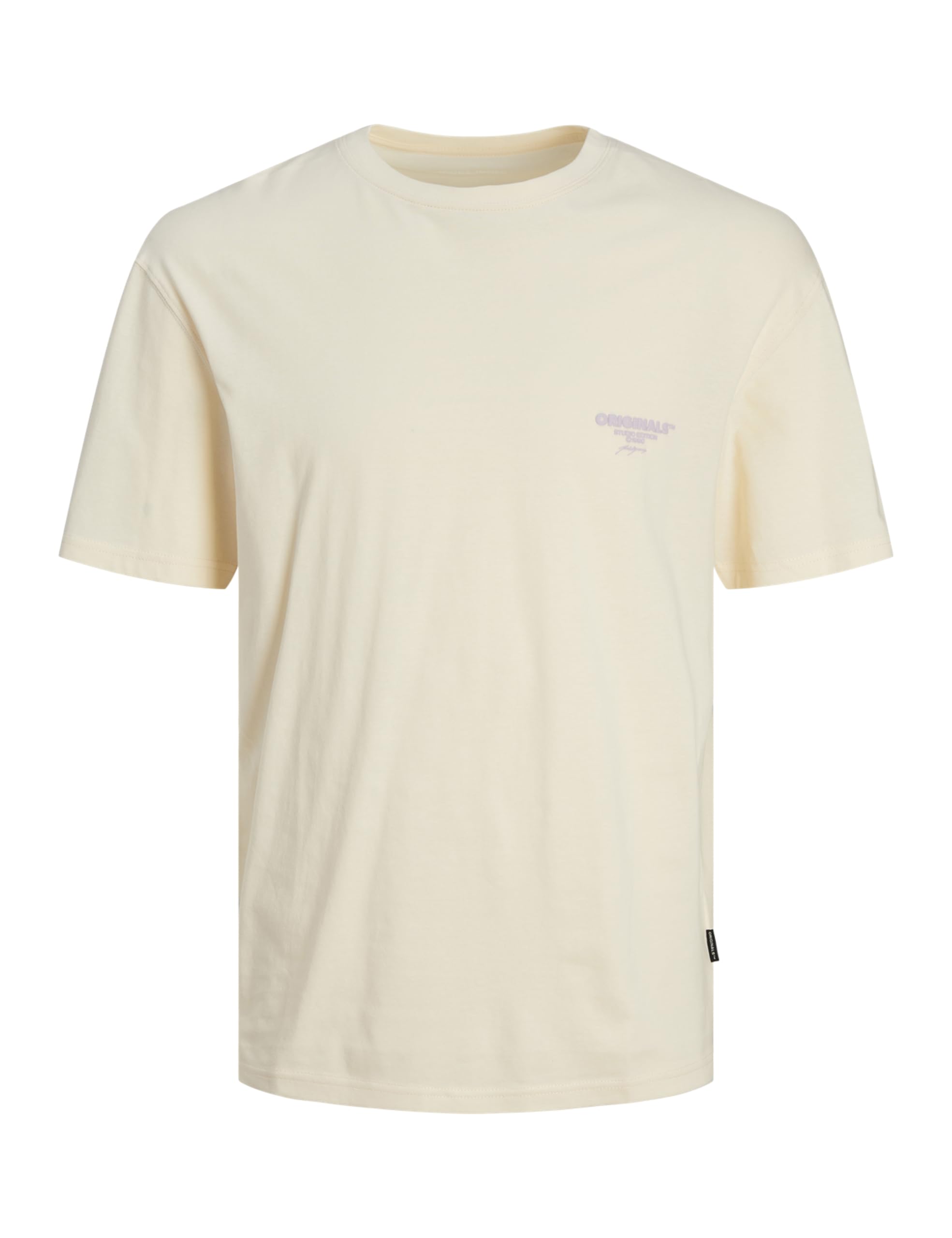 JACK&JONES JORBORA Branding Tee SS Crew Neck BLK, Buttercream, L