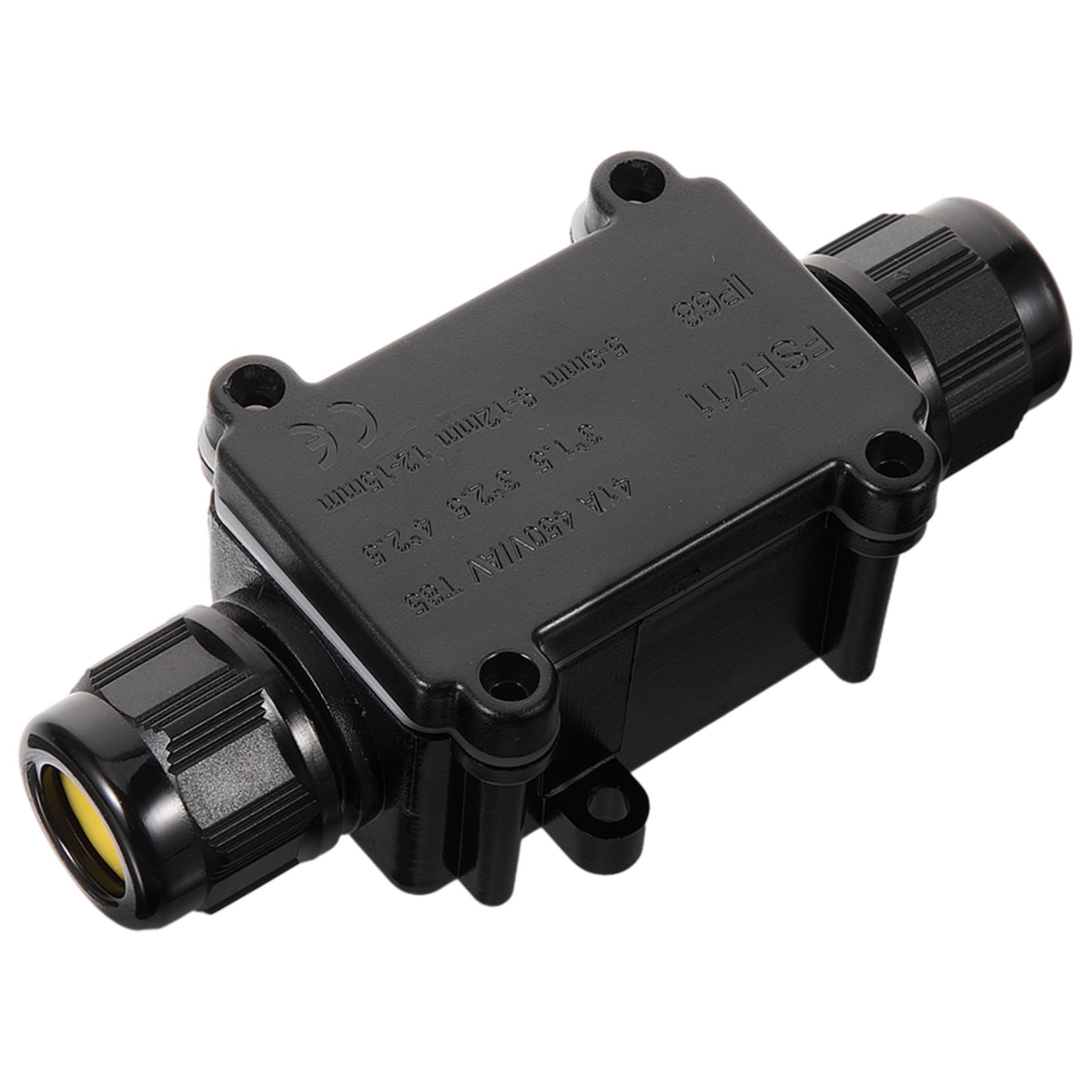 SHINEOFI Boîte De 5 Pièces Boîte de jonction étanche de plein air connexion Imperméabiliser pouvoir coffrets électriques en plastique coffret électrique en plastique PC Noir