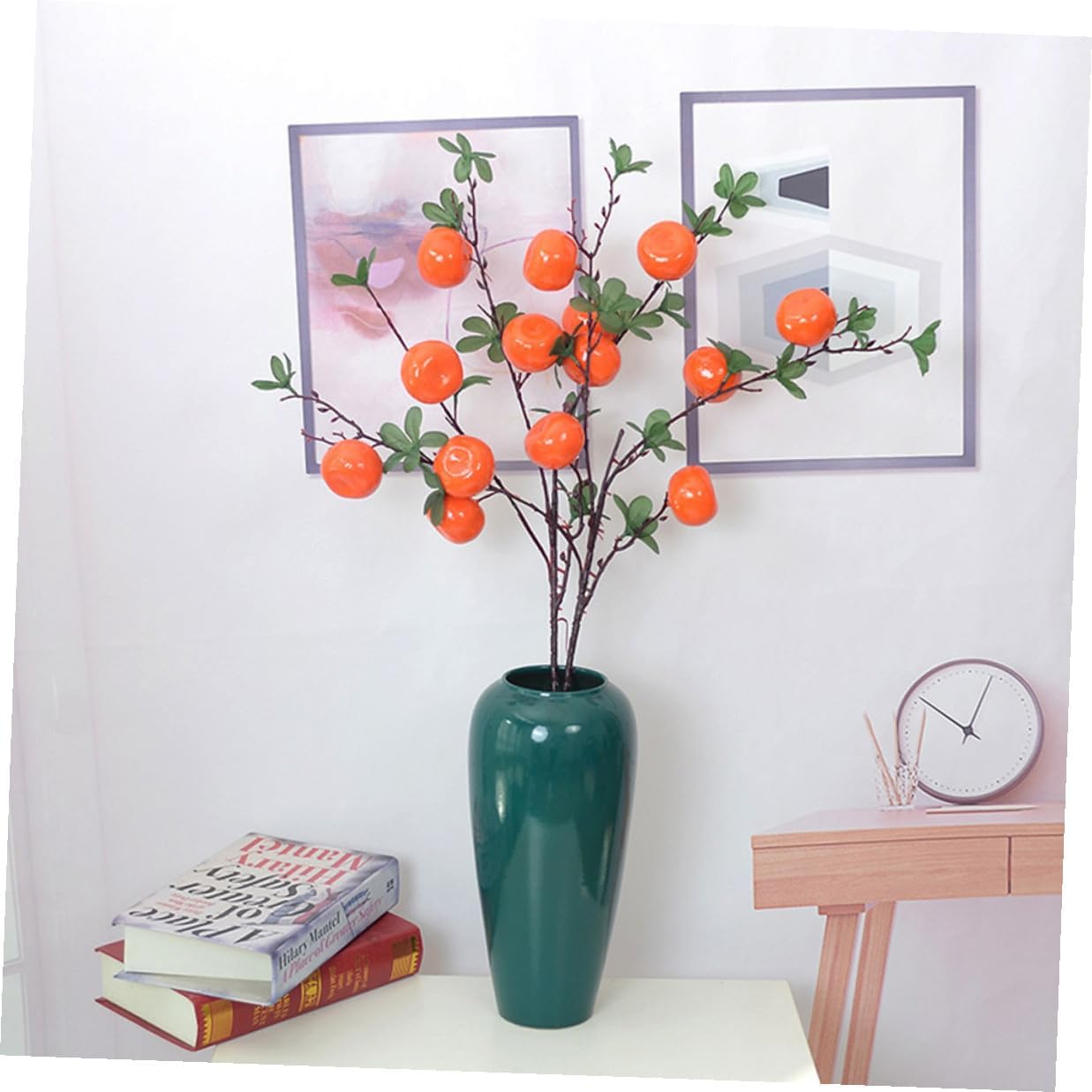 Artificial Orange Branches 7 Lifelike Fake Fruits Decorative Simulated Fruit Plants for Living Room and Kitchen Centerpiece for Home Décor