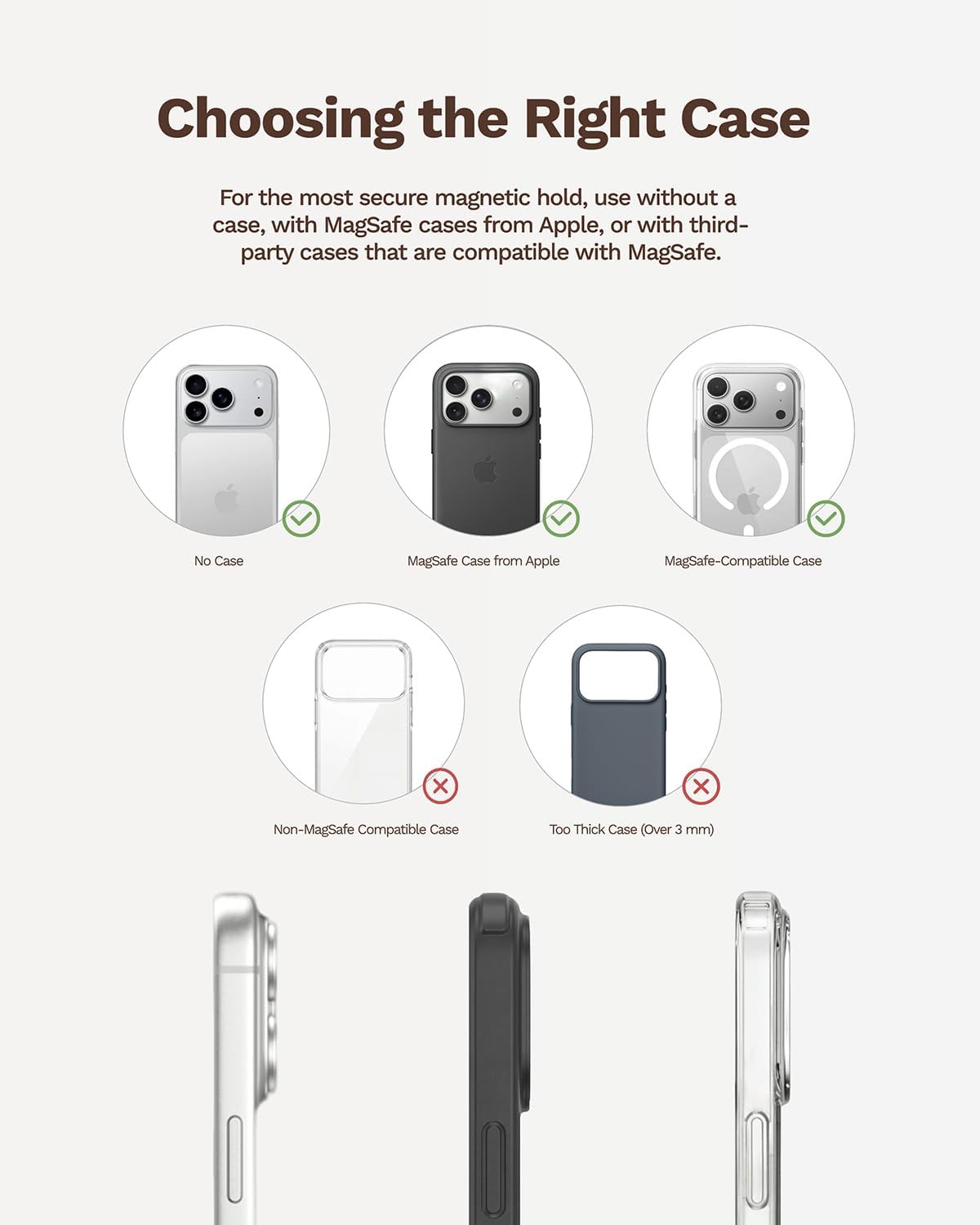 Black Walnut Wood 3-in-1 Wireless Charger: Charging Station & Stand for iPhone, Apple Watch, and AirPods, Compatible with MagSafe, Ladestation