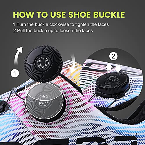Chaussures Cycliste Homme Femme Décoloration Chaussures de Vélo Antidérapantes Couples Cycling Shoes à l'extérieur à l'intérieur avec Boucle de Lacet à Rotation Rapide et Boîte à Chaussures 38-46 - Image 4