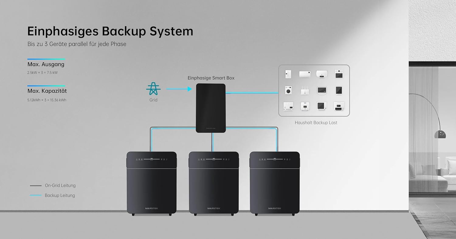 Single-phase backup system diagram