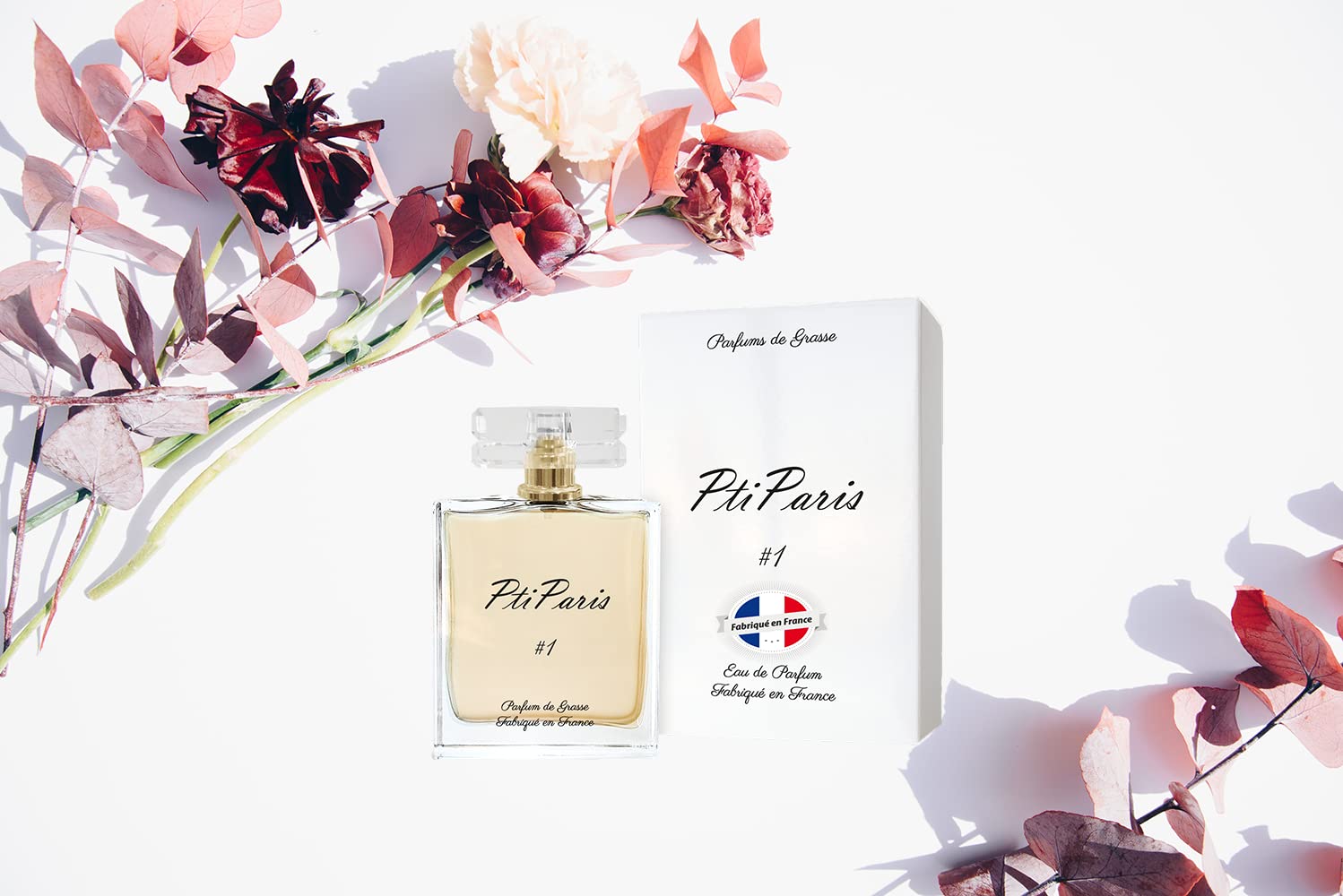 Eau de Parfum Femme #1 - Floral Gourmand ribes nero, esperido, Mandarino, Rosa, Iris, Fiore d'arancio, Caramel Polvere, Muschio, Patchouli - Prodotto a Grasse in Francia, 100 ml