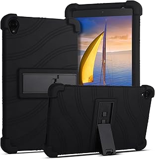 DUEDUE Case for Blackview Tab 5 Tablet, Soft Silicone Tablet Case with Adjustable Kickstand Kids Friendly Protective Cover for Blackview Tab 5 Tablet 8 Inch (Model: Tab 5 Kids) Black