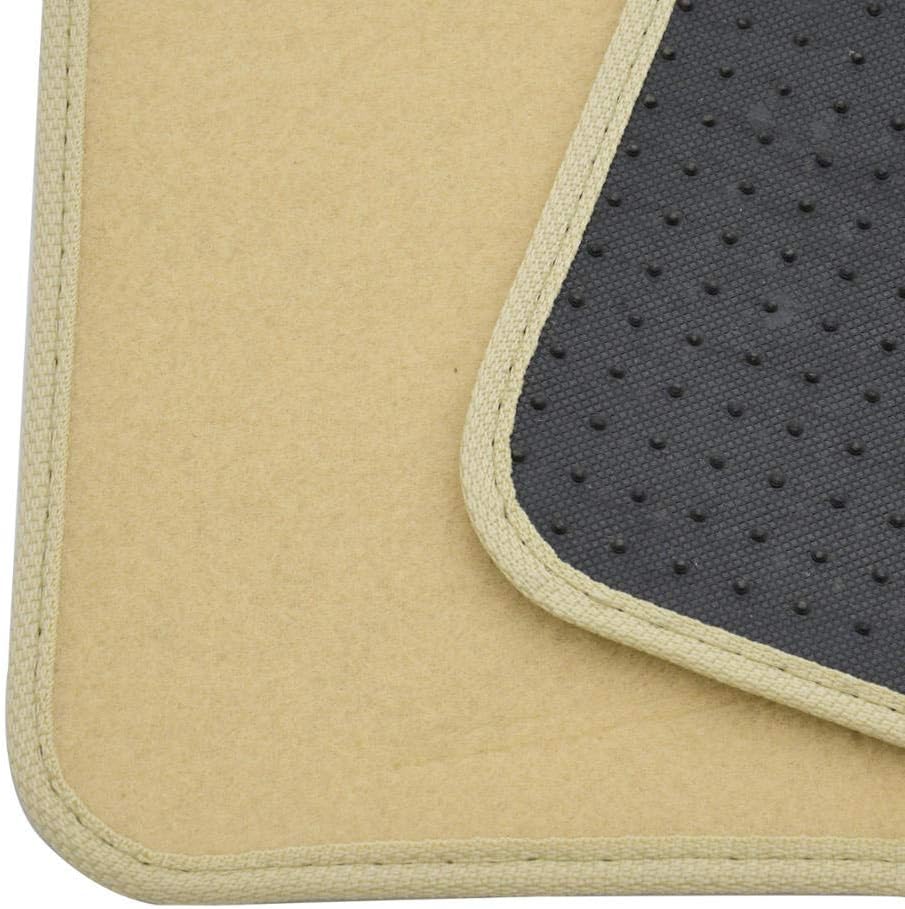 Car Floor Mats 4-Piece BDK Car Floor Mat Set – Extra Thick Carpet With Non-Slip Backing, Black/Beige Car Mats - Foto 8