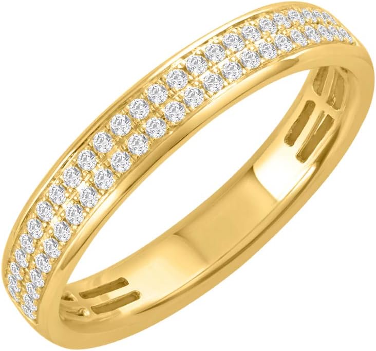 1/4 Carat Diamond Wedding Band Ring in 10K Gold