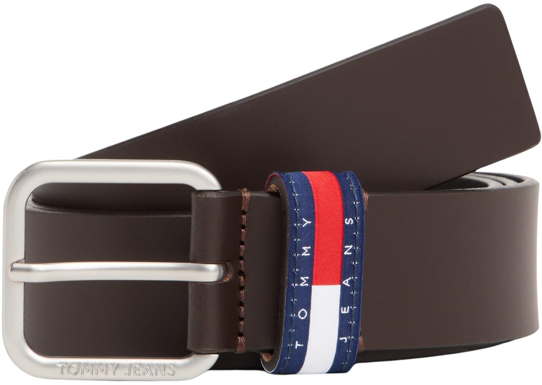 Tommy Jeans Men’s 3.5 cm Ryan Leather Belt, Brown (Dark Brown), 41.3 inches