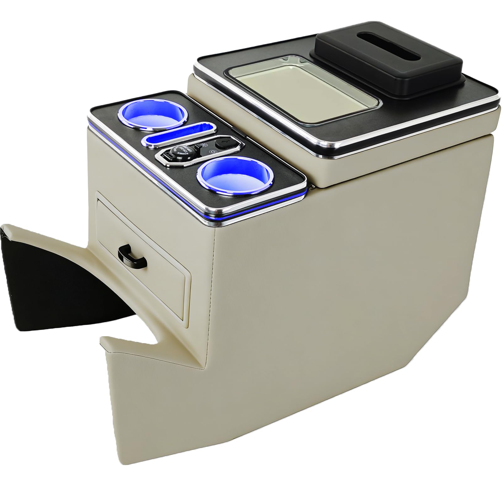 Scatola portaoggetti per braccioli, con luce ambientale a 7 colori e 4 livelli di luminosità, adatta e cassetto del conducente esclusivo per Mercedes-Benz Classe V V220 V260 V250 W447