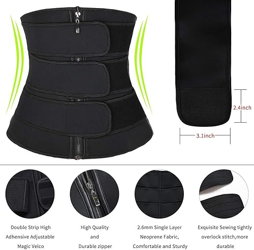 Miniatura 3 de Entrenador de cintura para mujer, pérdida de peso, moldeador de cuerpo, faja moldeadora de cintura, faja moldeadora de abdomen