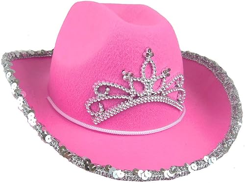 Sombrero de vaquero con tiara intermitente (niñas), M, 1 paquete