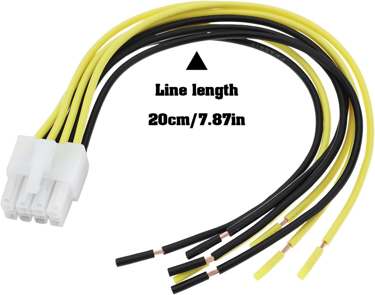 Car 8-Pin Speaker Wire Harness High Level Input Plug Compatible with Alpine Amplifier MRV MRP V12 V-Power Flex (20cm)