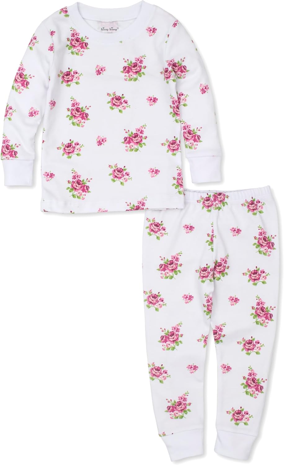 Kissy Kissy Baby Girls Infant Coming Up Roses Print Long Pajamas Set