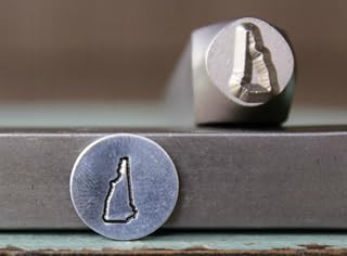 8mm New Hampshire US State Metal Punch Design Jewelry Stamp