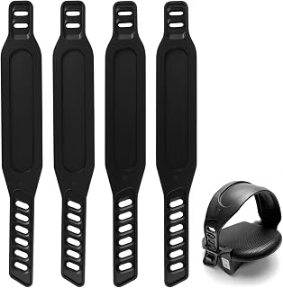 2 pares de correas universales para pedales, correas de pedal de bicicleta estática, correas ajustables para pedales, se adapta a la mayoría de los pedales de bicicleta estática, ciclo de bicicleta