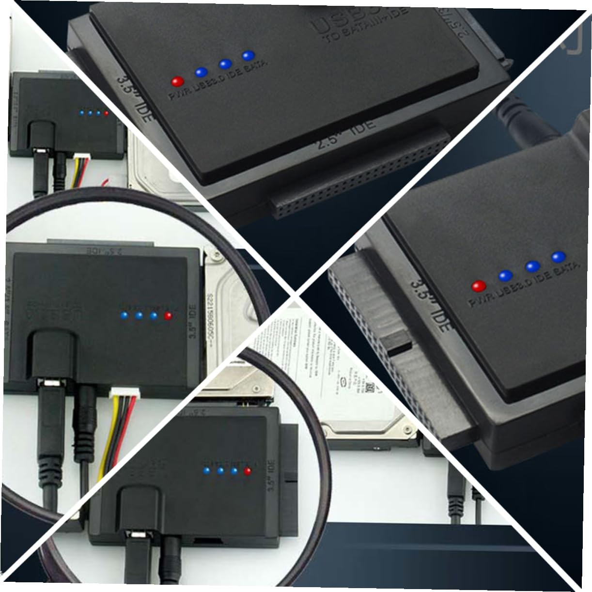 Adattatore per Disco Rigido USB 3.0 per Hdd e SSD 2, 5/3, 5