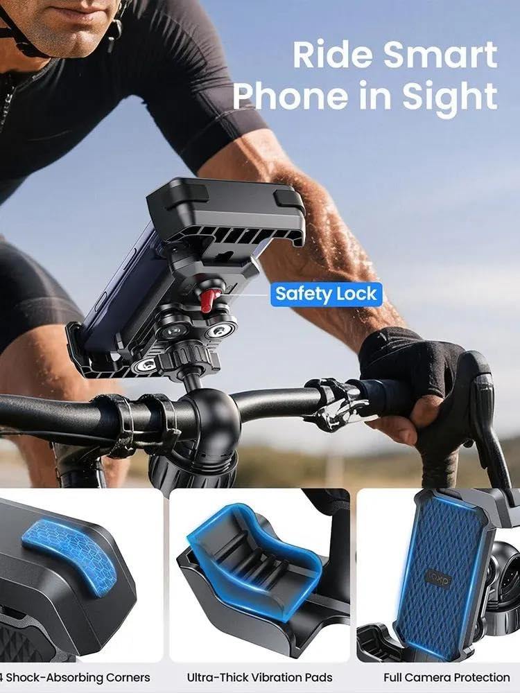 Accessori Ciclismo Anti-Scossa Montaggio Moto Supporto Telefono Doppie Vibrazioni Manubrio Per Bicicletta