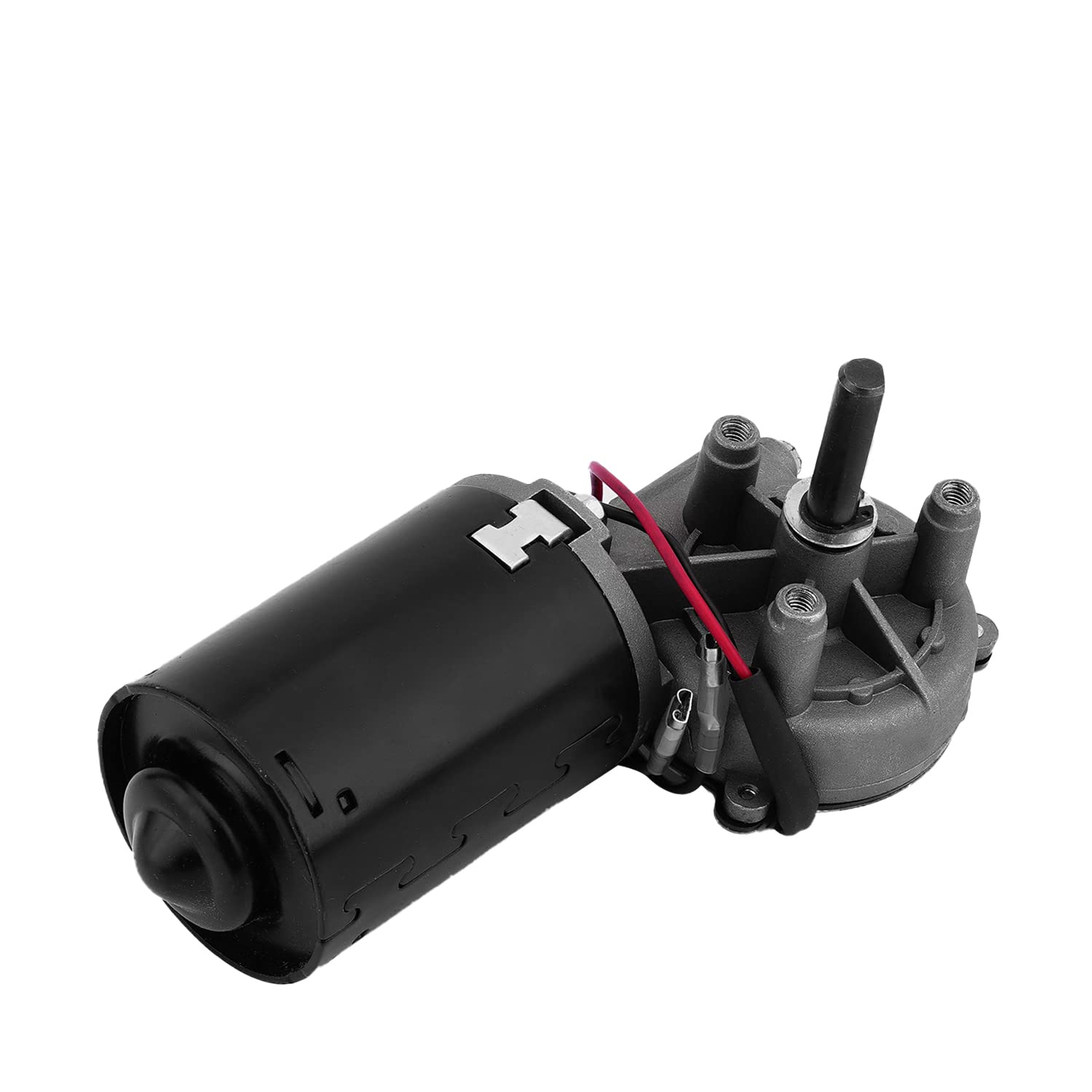 Fielect DC 24V 100RPM Reversible Worm Geared Motor High Torque Electric Gear Motor Turbine Worm Gear Box Reduction Motor, Right Shaft GW6280