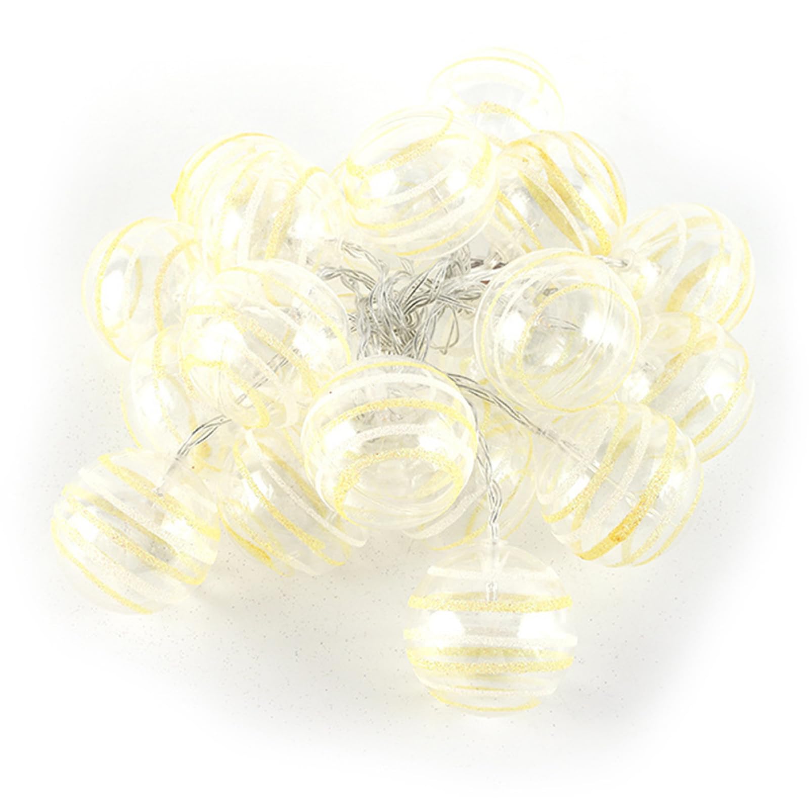 CAKERS Stringa Di Luci A Globo A LED|Luci Natalizie In Filo Di Rame Bianco Caldo Per Le Vacanze Di Natale|Lampade Decor Creative Per La Festa Di Compleanno,E,6m(19.6 piedi)-40LED-Batteria