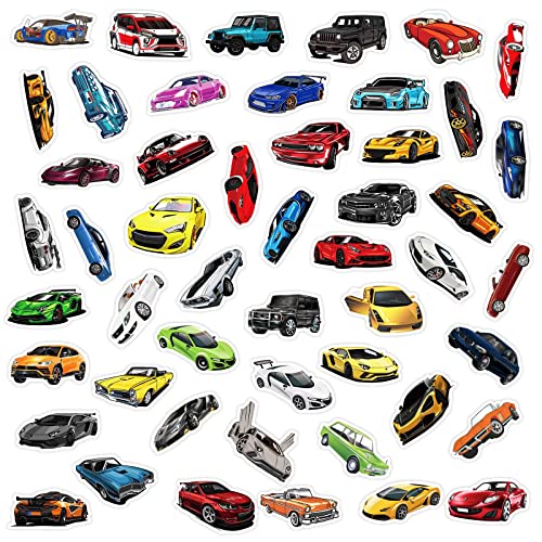 Sureema 50 Pieces Super Racing Cars Stickers For Fan Vinyl Waterproof Sticker Application On Pad Notebook Car Snowboard Bicycle Luggage Decal Diy Decoration #TOP3