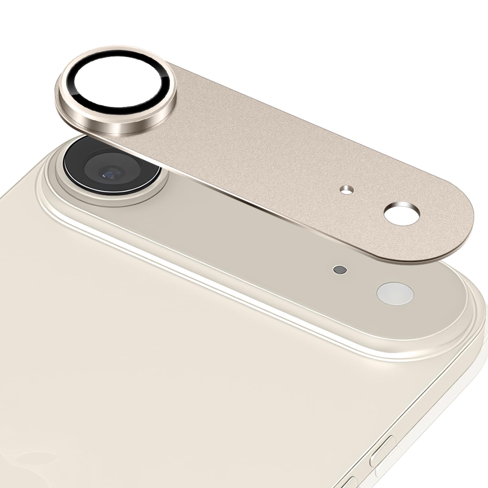 LanQii Kameraschutz Kompatibel mit iPhone Air, Metall Panzerglasfolie Kamera Linse Protector, 9H Härte Kamera Schutzfolie für iPhone 17 Air, Gold